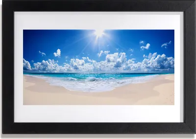 Produktbild von Bild 30x20 MDF-Rahmen Wandkunst Sun Beach Sea Landschaft