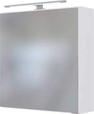 Produktbild von LED Spiegelschrank 60 cm TAREE-03  matt weiß, B/H/T: 60/64/20 cm