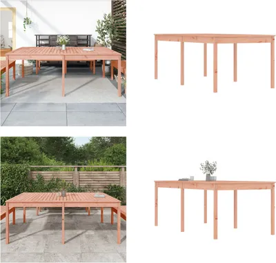 Image de vidaXL Table de jardin 203,5x100x76 cm Bois massif Douglas - Table de jardin - Tables de jardin - Table d'extérieur - Table de terrasse