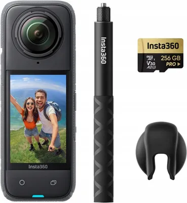 Zdjęcie produktu dla Insta360 X4 - wodoszczelna Kamera sportowa 360 4K UHD - Pakiet Startowy 8K