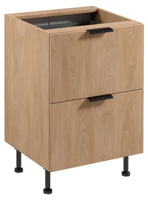 Obrázok produktu pre Dolná šuplíková skrinka SALERNO - šírka 60 cm, dub + príborník
