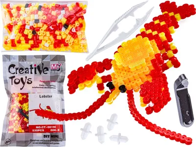Produktbild von Bügelperlen 3D-Version, HOMAR-Schablone, Sachet, Bügelbrett