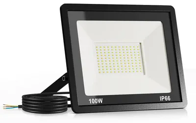LED-Baustrahler 100W, 10000 Lumen, IP66, Bewegungssensor