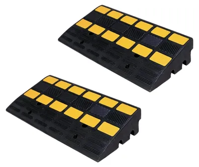 Produktbild von 2 Stück Bordsteinrampe 150 mm | Auffahrrampe | Gummirampe | Schwellenrampe
