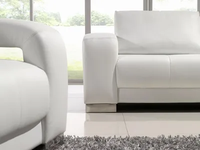 Produktbild von Sofagarnitur Design Couchen Polster Leder 311 Sitzer Garnituren Set Leder Sofas