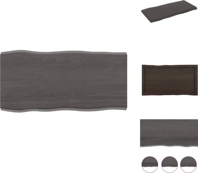 Image de vidaXL Plateau de table 80x40x(2-4) cm Bois massif Traité Bord d'arbre - Plateaux de table