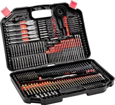 Produktbild von Bohrerset 246-teiliges Schraubendreher-Bit-Set mit Transportkoffer, vielseitig einsetzbar