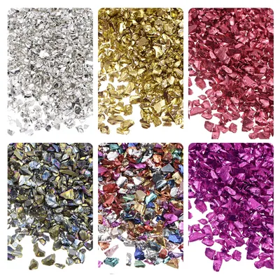 Glas-Chips 6 Farben 1–4 mm 28 g Bastel-Deko