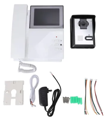 Obrázok produktu pre Videointerkom – 4,3-palcový LCD farebný displej – handsfree komunikácia – vhodné pre vonkajšie aj vnútorné použitie