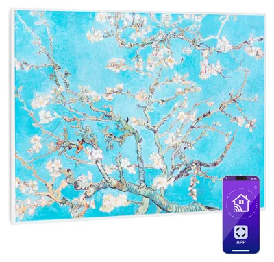 Obrázek produktu pro Klarstein Wonderwall Air Art Smart, infračervený ohřívač, 80 x 60 cm, 500 W, květy