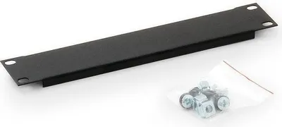 Produktbild von 10" Blindplatte 1HE schwarz für Rackmontage