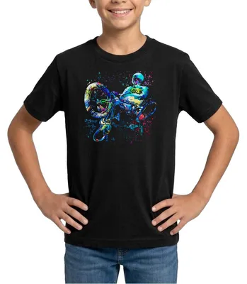 Produktbild von Spreadshirt BMX MTB Mountainbike Bund Sprung Geschenk Geschenkidee Teenager T-Shirt, 152/164 (12-14 Jahre), Schwarz