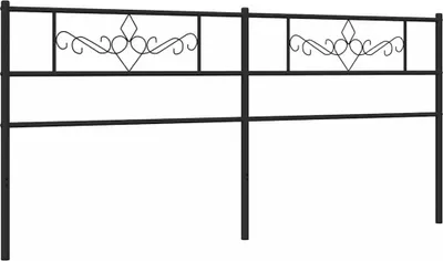Produktbild von vidaXL Ersatz-Kopfteil Metall Schwarz 193 cm