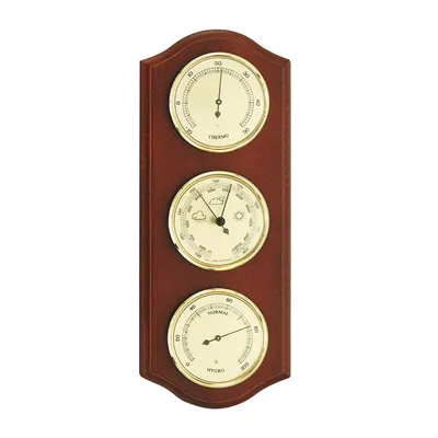 Produktbild von Wetterstation mit Hygrometer, Barometer und Thermometer, Mahagoni
