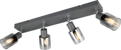 Produktbild von Reality Deckenstrahler 4er Spot Cadiz E14 schwarz Metall Glas