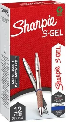 Zdjęcie produktu dla Sharpie S-Gel, długopis żelowy metal złoty, M (0.7mm), niebieski