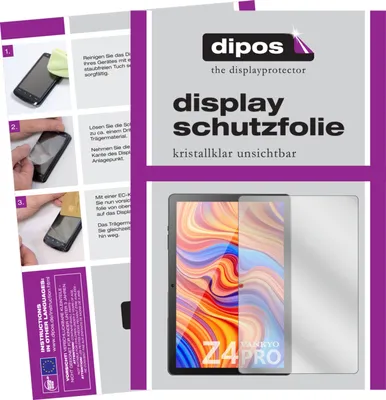 Produktbild von 2x Schutzfolie für Vankyo MatrixPad Z4 Pro 10.1 Zoll klar Displayschutzfolie Folie Display Schutz dipos