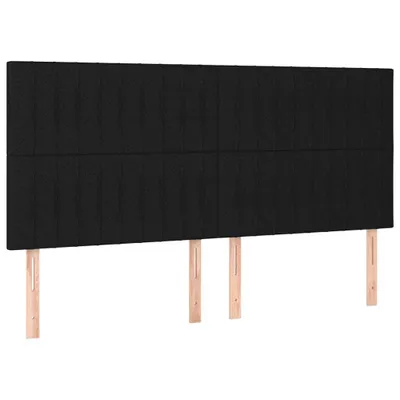 Immagine prodotto di vidaXL Testiere 4 pezzi nero 80x5x78/88 cm tessuto