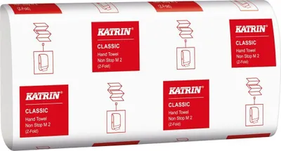 Zdjęcie produktu dla KATRIN® 61570 Ręcznik składany Classic - składany w Z, biały, 4000 listków