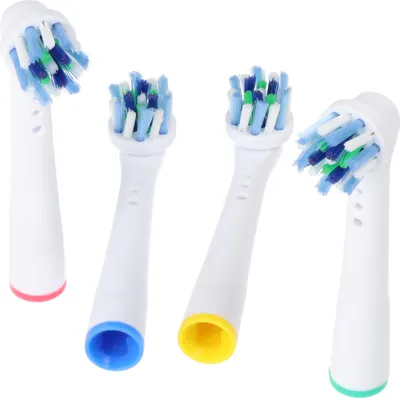 Zdjęcie produktu dla 4 sztuki 360 Cleaning Brush wymienna główka szczoteczki do elektrycznych szczoteczek do zębów Oral-B, odpowiednia np. do Oral-B D10, D12, D16, D12 i wielu innych modeli Oral-B