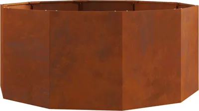 Image de vidaXL Bac à plantes rouillé 120 x 120 x 50 cm Acier résistant aux intempéries