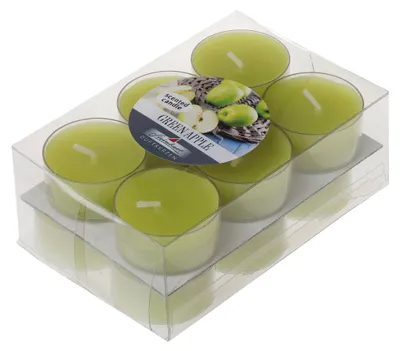 Produktbild von Duftteelichter im 12er Pack Green Apple 18/38 mm ca. 4 h