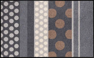 Produktbild von Salonloewe GLAMOUR DOTS GRAU Fußmatte Wohnmatte 75 x 120 cm