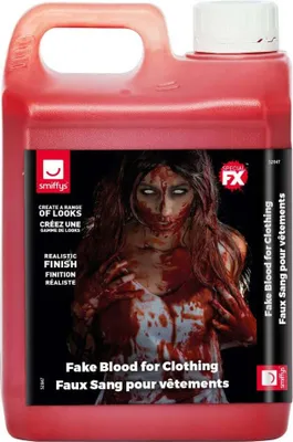 Produktbild von Smiffys Kunstblut Filmblut 2 Liter – nicht auswaschbar für Halloween & Film
