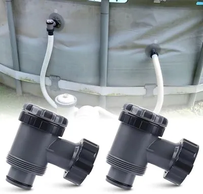 Produktbild von Ersatz-Kolbenventil, 2er-Pack, 38 mm Absperrventil für Aufstellpools, passend für 1 1/2"-Schläuche, kompatibel mit Standard-Poolfilterpumpen