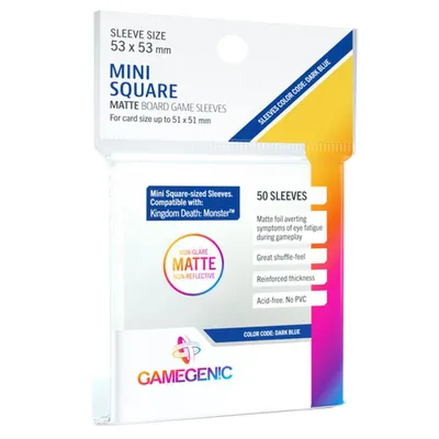 Imagen del producto de MATTE. Fundas protectoras mini, 53x53 mm, transparentes, para juegos de mesa (50 unidades)