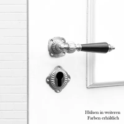 Produktbild von Drückergarnitur für Haustüren - Porzellangriffe | PZ | Nickel matt