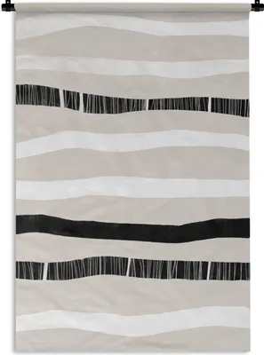 Produktbild von MuchoWow® Wandteppich Wandbehang Linie - Pastell - Minimalismus - Muster 60x90 cm Tapisserie Dekoration Wandtuch - Foto-Teppich - Abwaschbar