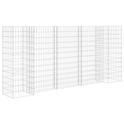 Obrázok produktu pre vidaXL Gabionový kôš na rastliny v tvare H Oceľový drôt 260x40x120 cm