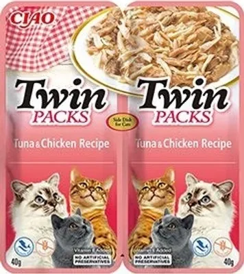 Obrázek produktu pro Churu Cat Twin Packs Tuna&Chicken in Broth 80g