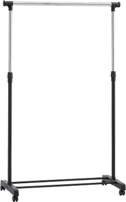 Produktbild von Kleiderständer auf Rollen, verstellbar von 91,5-145 x 42 x 134-161 cm, chrom