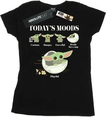 Image de Star Wars - "The Mandalorian The Child Moods" T-shirt pour femme BI50556 (XL) (Noir)