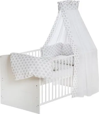 Produktbild von Kinder-Bettgarnitur 4 tlg., Circle Star grau