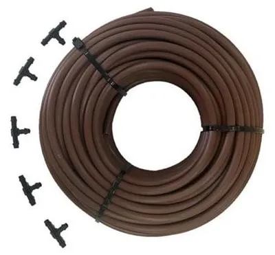 Immagine prodotto di Raccordo a T per micro-tubo di irrigazione a goccia, diametro 4 mm, confezione da 100 pezzi