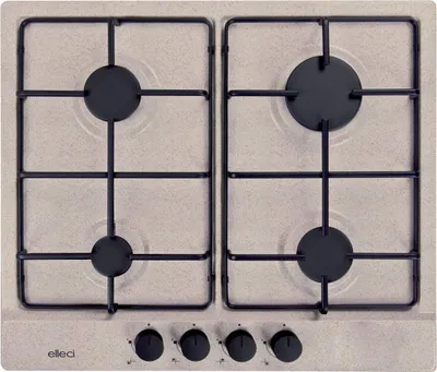 Image de Elleci Style 60 G51 Avena Encastré 58 cm Gaz 4 brûleurs