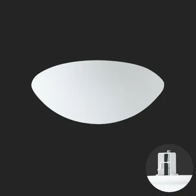 Produktbild von OSMONT AUR68600 AURA V10 Decken-/Wandleuchte, Glas, halb eingelassen, weiß, IP44, 4000 K, 14 W LED, HF-Notbeleuchtung, kombiniert, 3 h