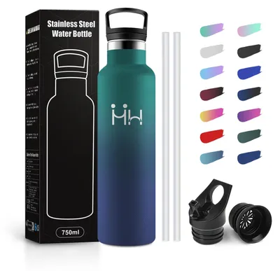 Produktbild von JAPORIA Isolierflasche 750ml, Thermosflasche Kohlensäure Geeignet, Auslaufsicher
