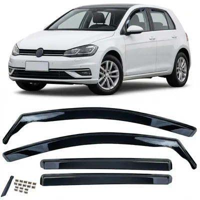 Obrázek produktu pro Deflektor větru, ochrana proti dešti, černý, pro VW Golf 7 VII, modely 2013-2017