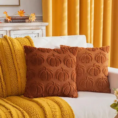 Produktbild von Kissenbezüge Herbst Kürbis 45x45 cm 2 Stück Polyester Halloween Deko