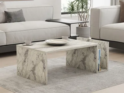 Produktbild von Skye Decor, Memo - Freesia Marble, Couchtische, Freesia Marmor, 86,8 x 32,4 x 50 cm