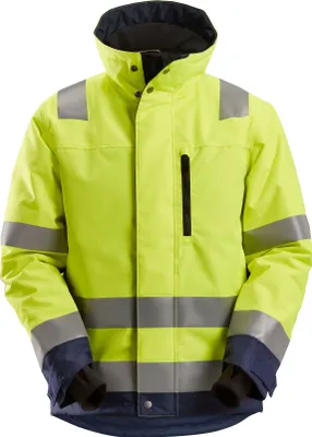 Produktbild von Snickers AllroundWork Hi-Vis 37.5® isolierende Arbeitsjacke, Kl. 3, EN 20471 HV-Gelb-Navy-XS
