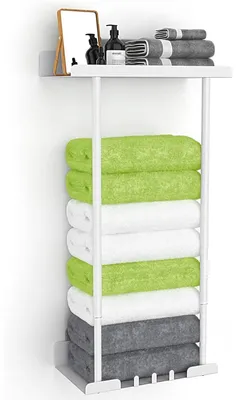 Obrázek produktu pro Nastavitelný, samolepicí držák na ručníky, černý, 35 cm, bez nutnosti vrtání