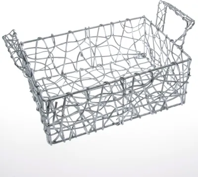 Produktbild von Deko-Drahtkorb - eckig - silber - 24 x 14 cm  - 2 Stück