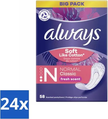 Obrázok produktu pre Always - Vložky - Normal - Fresh - Hodnotné balenie - Hodnotné balenie - 24 kusov