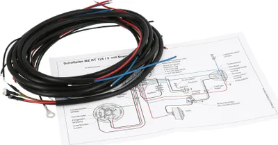 Produktbild von Kabelbaum, mit Schaltplan - MZ RT125/3