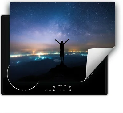 Produktbild von DarHaus Herdabdeckplatte 80x52 cm Anti Rutsch Matte Aufrollbar, Himmel
